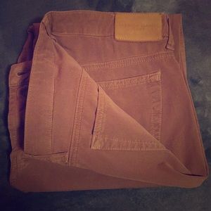 Tan 95% cotton size 12 straight Fabrizio Gianni